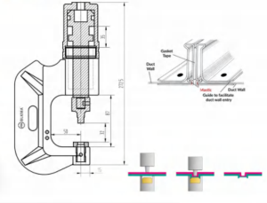 HYDRAULIC RIVETLESS RIVETING MACHINE (Гидравлическая машина беззаклепочного соединения) модель DYM-2