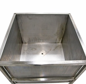 Ванна моечная односекционная 660х660х880 сварная на колесах (для замачивания посуды)