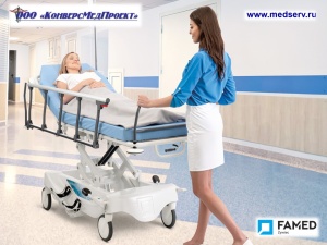 Каталки медицинские WP-02 (Spark), Famed, Польша, - надежность, функциональность, легкость перемещения