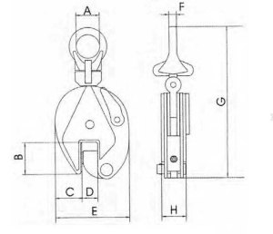Захват вертикальный Terrier 9 STS г/п 9,0 т, лист