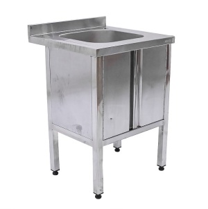 Ванна моечная односекционная 600х600х840 ц/т, борт, закрытая