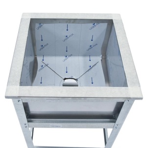 Ванна моечная односекционная 530х530х850 сварная Kayman ВМ-411/530