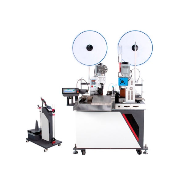 Автоматический станок резки, зачистки и опрессовки с размотчиком EW-22B