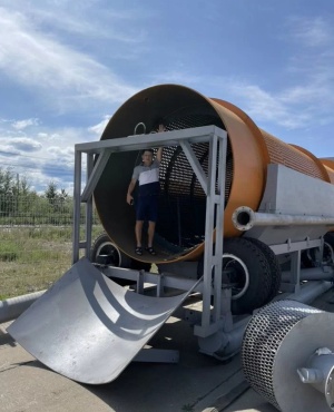 Скруббер бутара СБ-400 для добычи золота