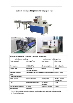 Аппарат для упаковки бумажных стаканчиков