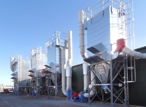 Фильтры рукавные, вентиляторы высокого давления, бункеры, циклоны