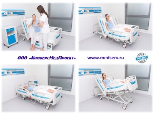 Кровать медицинская функциональная с электроприводом Nexo, Famed Zywiec, Польша