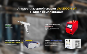 Аппарат лазерной сварки, резки и очистки 4 в 1 | 2 кВт |