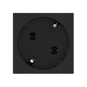 Розетка встраиваемая CADUCEUS ALING HIDE, с заземлением, без шторок, 16А, 250В~, с расположением разъёма 45°