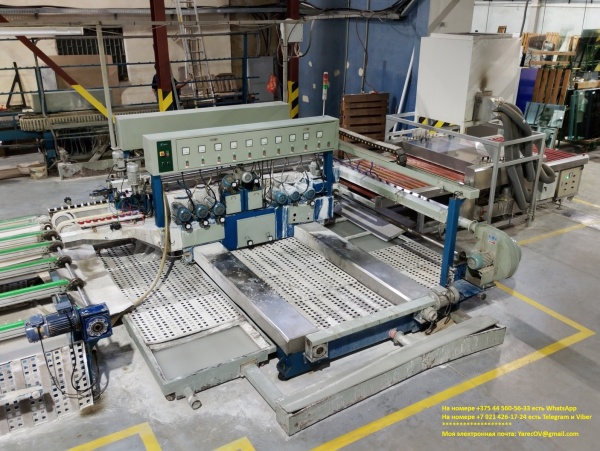 Линия для обработки стекла (два даблэйджера, стол, мойка)