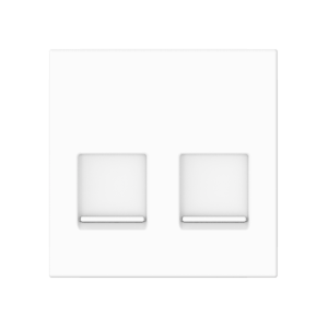 Адаптер CADUCEUS ALING HIDE, двойной для Keystone RJ12/RJ45/USB A-A/HDMI A-A, со шторками