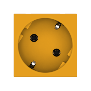 Розетка CADUCEUS ALING HIDE для скрытой проводки, с заземлением, без шторок, 16А, 250В~, с горизонтальным расположением разъёма