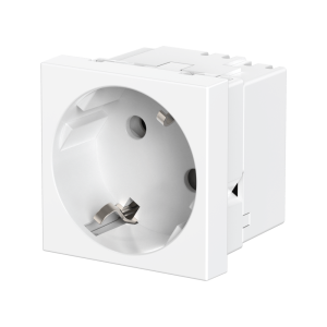 Розетка встраиваемая CADUCEUS ALING HIDE, с заземлением, без шторок, 16А, 250В~, с расположением разъёма 45°