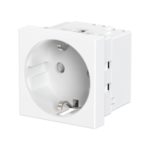Розетка CADUCEUS ALING HIDE для скрытой проводки, с заземлением, со шторками, 16А, 250В~, с горизонтальным расположением разъёма