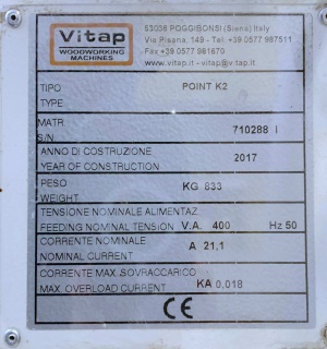 Сверлильно-присадочный станок с фрезером VITAP Point K2