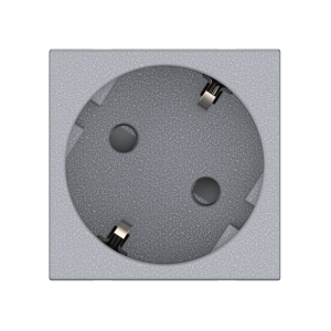 Розетка CADUCEUS ALING HIDE, встраиваемая, с заземлением, со шторками, 16А, 250В~, с расположением разъёма 45°