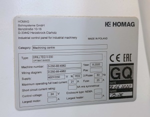 Сверлильно-присадочный станок с фрезером Homag DrillTeq V-200 (BHX 055), 2020г