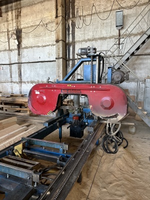 Ленточная пилорама МГ6500М с удлинённой рамой для брёвен 9 метров