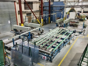 Линия для обработки стекла (два даблэйджера, стол, мойка)