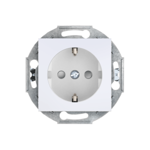 Розетка скрытой установки CADUCEUS ALING PRESTIGE, с заземлением, со шторками, с керамическим основанием, 16А, 250В~, механизм