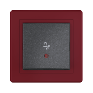 Выключатель скрытой установки CADUCEUS ALING PRESTIGE кнопочный, с символом «Звонок», с индикацией, 10А, 250В~