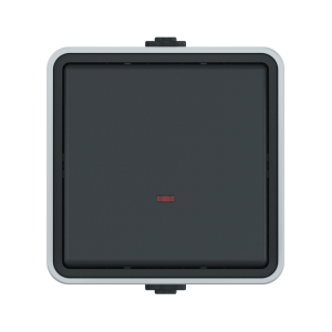 Выключатель одноклавишный CADUCEUS ALING PROTECTA, перекрестный, для открытой проводки, с индикацией, 10АХ, 250В~