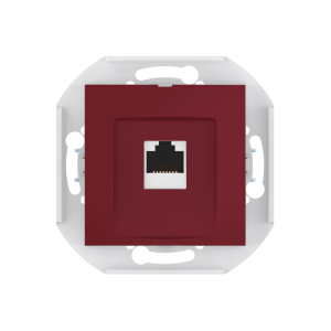 Розетка скрытой установки CADUCEUS ALING PRESTIGE компьютерная с модулем Keystone RJ45 8P8C, cat.6A, UTP, механизм