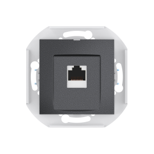 Розетка скрытой установки CADUCEUS ALING PRESTIGE компьютерная с модулем Keystone RJ45 8P8C, cat.6A, S/FTP, механизм