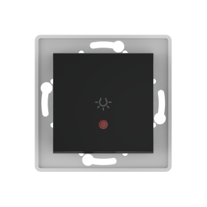 Механизм встраиваемого кнопочного выключателя CADUCEUS ALING PRESTIGE с символом «Свет», с индикацией, 10АХ, 250В~