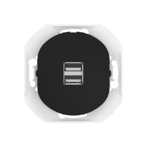 Розетка скрытой установки CADUCEUS ALING EON USB тип A для зарядки устройств, двойная, 2,1А, 5В=, 250В~, механизм