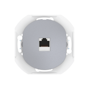 Розетка скрытой установки компьютерная CADUCEUS ALING EON с модулем Keystone RJ45 8P8C, cat.6A, FTP, механизм