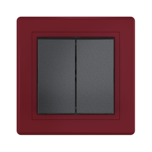 Выключатель скрытой установки CADUCEUS ALING PRESTIGE двухклавишный, проходной, 10АХ, 250В~