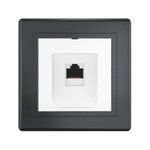 Розетка скрытой установки CADUCEUS ALING PRESTIGE компьютерная с модулем Keystone RJ45 8P8C cat.6, FTP