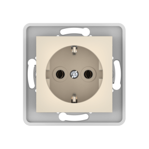 Механизм встраиваемой розетки CADUCEUS ALING PRESTIGE с пластиковым основанием, с заземлением, без шторок, 16А, 250В~