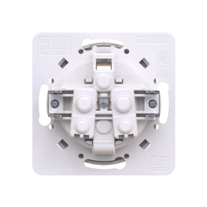 Механизм розетки скрытой установки CADUCEUS ALING EON с заземлением, без шторок, с крышкой, с пластиковым основанием, 16А, 250В~