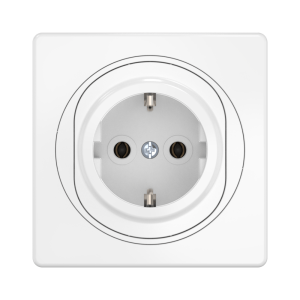 Встраиваемая розетка CADUCEUS ALING EON, с заземлением без шторок, с керамическим основанием, 16А, 250В~