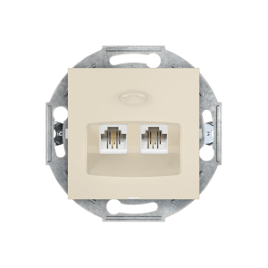 Розетка скрытой установки CADUCEUS ALING PRESTIGE 2хRJ12 6P2C двойная, телефонная, механизм