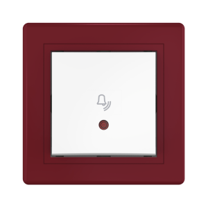 Выключатель скрытой установки CADUCEUS ALING PRESTIGE кнопочный, с символом «Звонок», с индикацией, 10А, 250В~