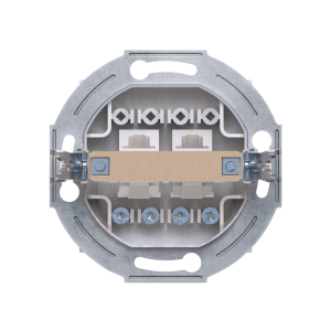 Розетка скрытой установки CADUCEUS ALING PRESTIGE 2хRJ12 6P2C двойная, телефонная, механизм