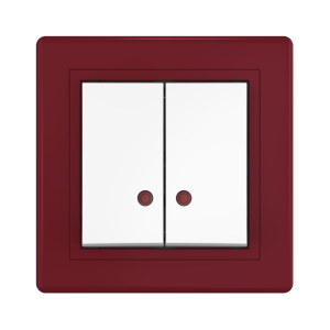 Выключатель скрытой установки CADUCEUS ALING PRESTIGE двухклавишный, с индикацией, 10АХ, 250В~