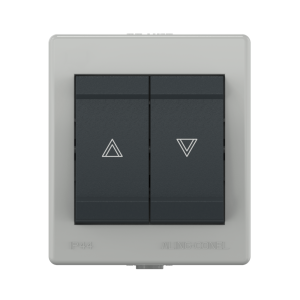 Выключатель двухклавишный CADUCEUS ALING POWER для открытой проводки, для жалюзи, 16А, 250В~