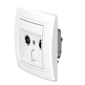 Розетка скрытой установки CADUCEUS ALING PRESTIGE антенная TV/FM, проходная