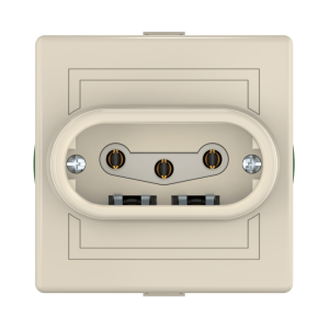 Розетка скрытой установки CADUCEUS ALING PRESTIGE, трёхполюсная, с керамическим основанием, 16А, 440В~