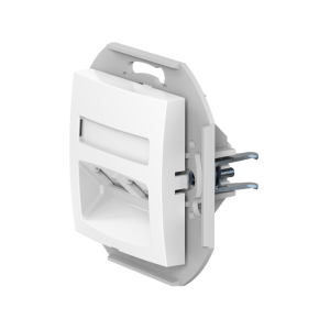 Розетка скрытой установки CADUCEUS ALING PRESTIGE с модулями Keystone 2хRJ12 6P4C, двойная телефонная, механизм