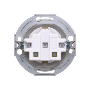 Механизм розетки скрытой установки CADUCEUS ALING EON с заземлением, без шторок, с керамическим основанием, 16А, 250В~
