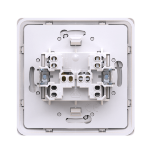 Двухклавишный встраиваемый выключатель CADUCEUS ALING EON с индикацией, 10АХ, 250В~