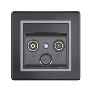 Розетка скрытой установки CADUCEUS ALING PRESTIGE антенная TV/FM, оконечная