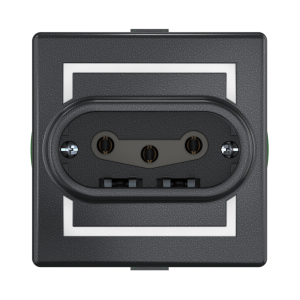 Розетка скрытой установки CADUCEUS ALING PRESTIGE, трёхполюсная, с керамическим основанием, 16А, 440В~