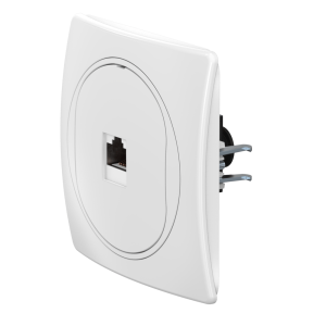 Розетка скрытой установки компьютерная CADUCEUS ALING EON с модулем Keystone RJ45 8P8C, cat.6A, UTP