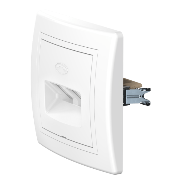 Розетка скрытой установки CADUCEUS ALING PRESTIGE, 2хRJ12 6P2C, двойная, телефонная